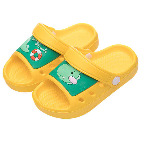 Ежедневни чехли с апликация и равна подметка-за момчета