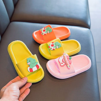 Детски чехли с цветна апликация крокодил
