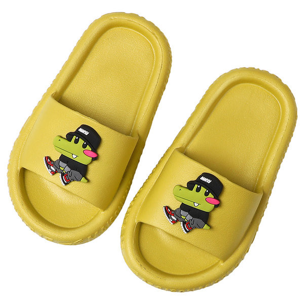 Детски чехли с цветна апликация крокодил