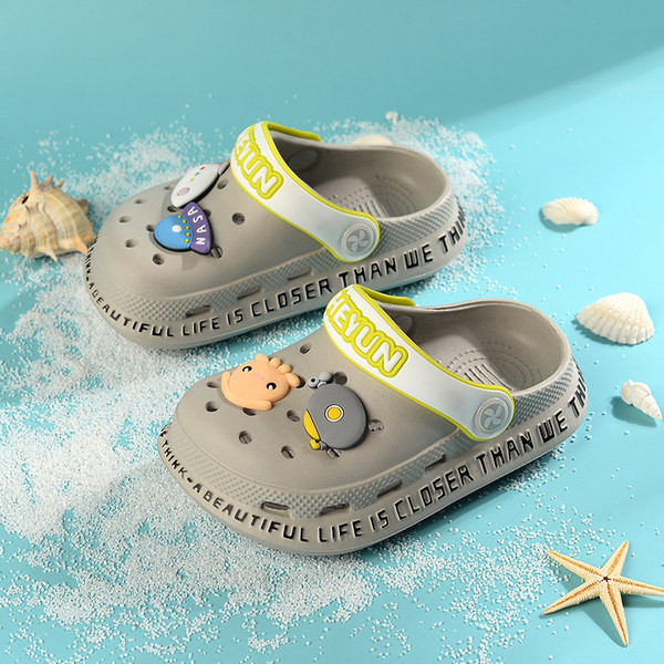 Ежедневни детски кроксове с мека подметка и цветна декорация