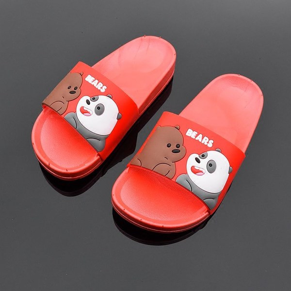 Детски чехли с апликация животни и равна подметка