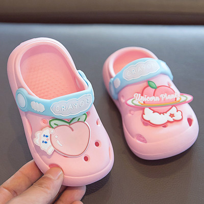 Gyermek crocs színes nyomattal és rátéttel