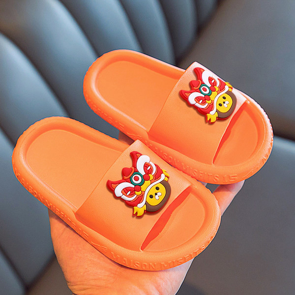 Летни гумени чехли с цветна апликация