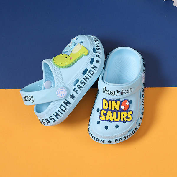 Детски чехли с надписи и апликация в няколко цвята