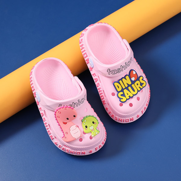 Детски чехли с надписи и апликация в няколко цвята