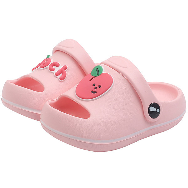 Гумени детски чехли с апликация и равна подметка - два модела