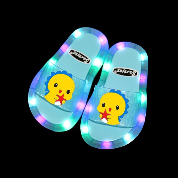 Светещи детски чехли с динозавър