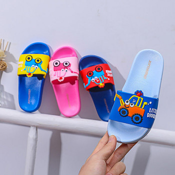 Детски ежедневни чехли с апликация и равна подметка - няколко цвята