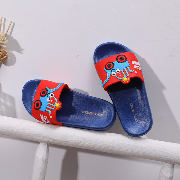 Детски ежедневни чехли с апликация и равна подметка - няколко цвята