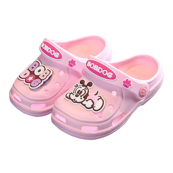 Детски гумени чехли с надписи и апликация в няколко цвята