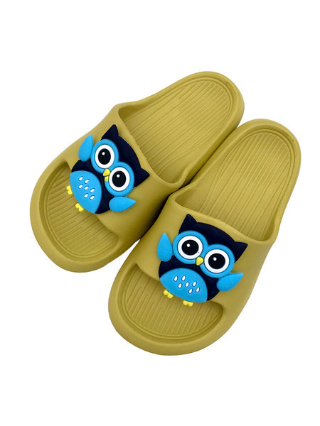 Детски чехли за момчета с апликация бухъл