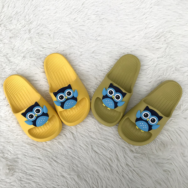 Детски чехли за момчета с апликация бухъл