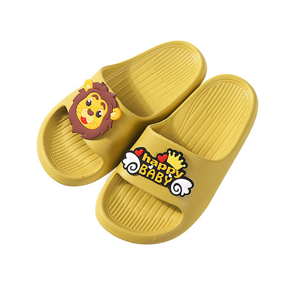 Гумени детски чехли с равна подметка и 3D елемент