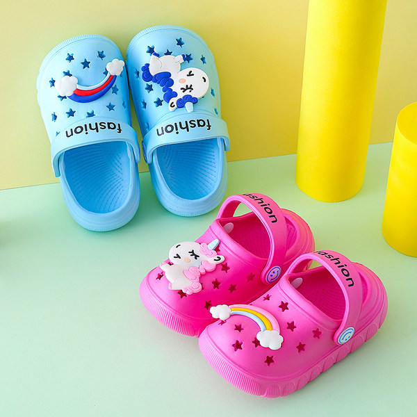 Детски чехли с апликация в няколко цвята 