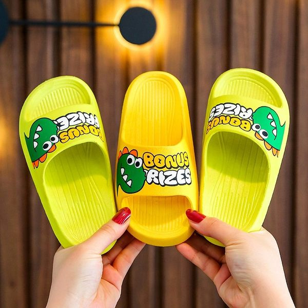 Ежедневни детски чехли с апликация динозавър за момчета