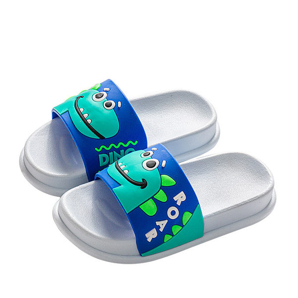 Детски чехли за момчета-с 3D апликация и равна подметка