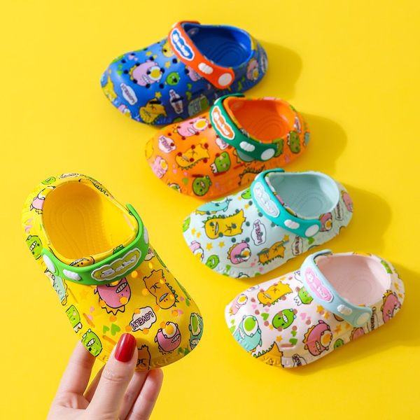 Нов модел детски кроксове с цветна апликация за момчета