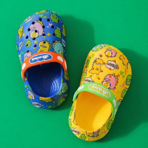 Нов модел детски кроксове с цветна апликация за момчета