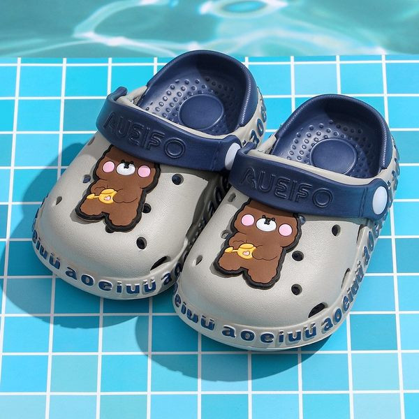 Момчешки детски гумени кроксове с декорация мече