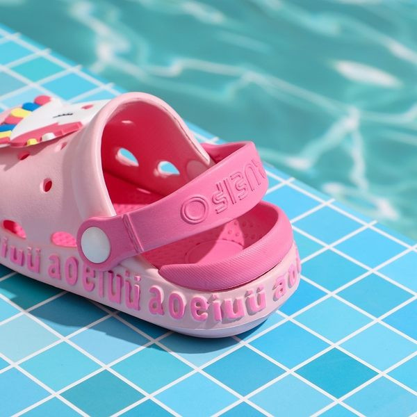 Момчешки детски гумени кроксове с декорация мече