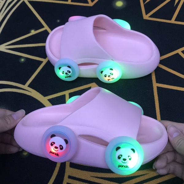 Гумени детски чехли с равна подметка в три цвята