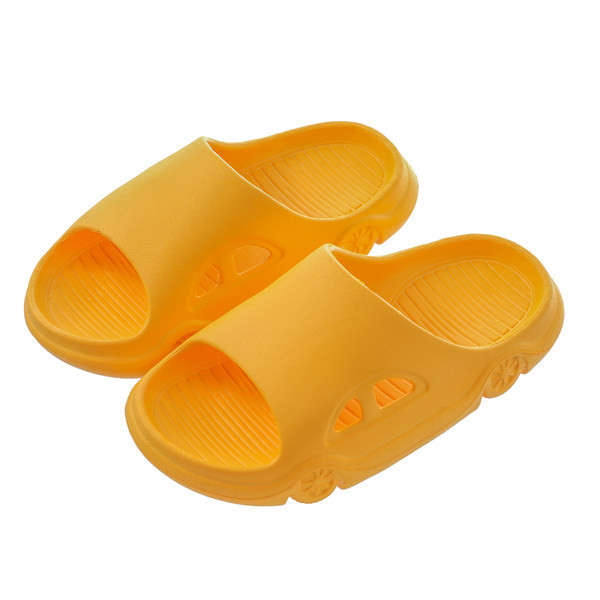 Детски едноцветни чехли с равна подметка 