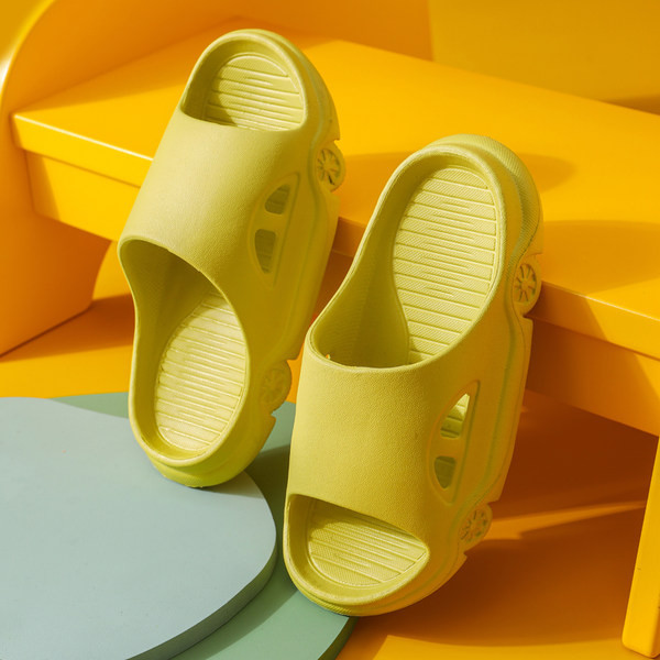 Детски едноцветни чехли с равна подметка 