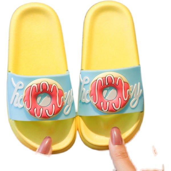 Детски чехли с цветна апликация - унисекс модел