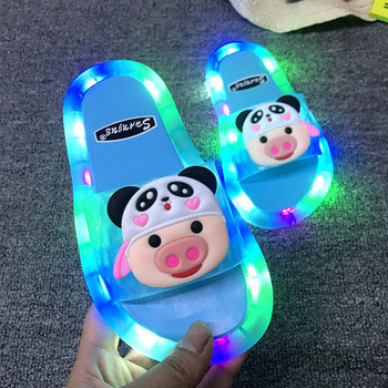 Детски ежедневни светещи чехли с 3D елемент 