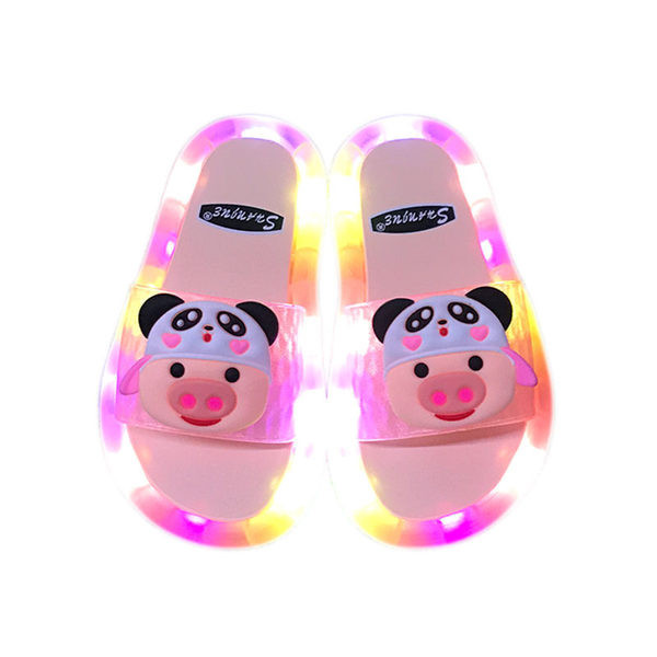 Детски ежедневни светещи чехли с 3D елемент 