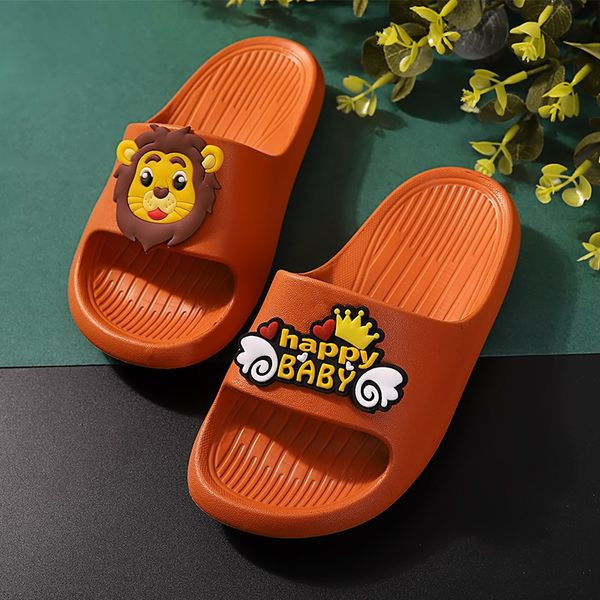 Dječje gumene papuče s natpisom i ravnim potplatom