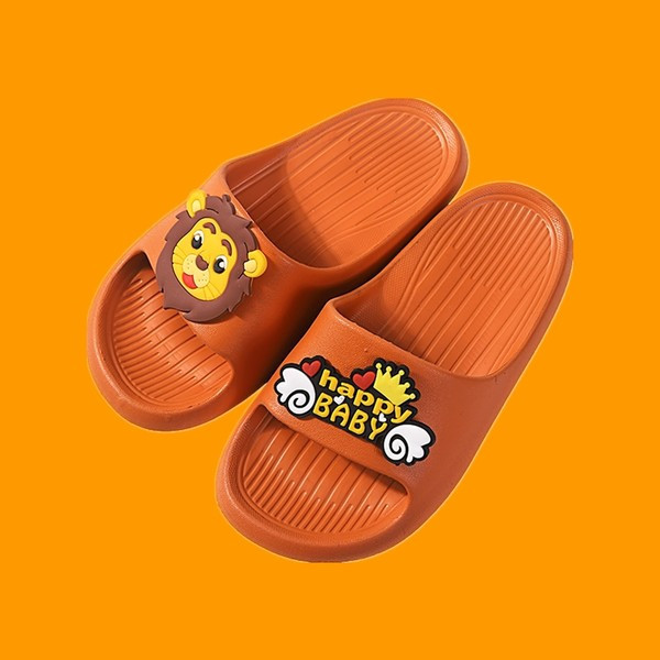 Dječje gumene papuče s natpisom i ravnim potplatom