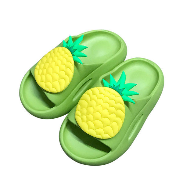 Детски ежедневни чехли с апликация и равна подметка в четири цвята