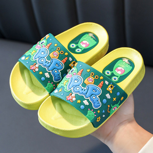 Летни ежедневни чехли с надпис и апликация