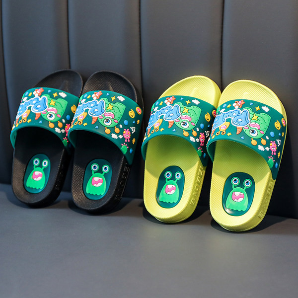 Летни ежедневни чехли с надпис и апликация