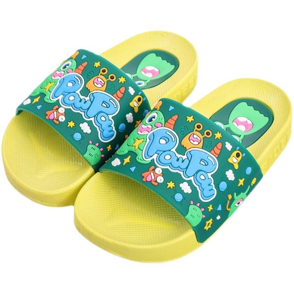 Летни ежедневни чехли с надпис и апликация