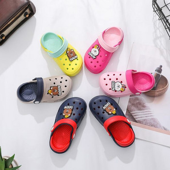 Casual καουτσούκ crocs με διακόσμηση αρκούδας - κατάλληλο για κορίτσια ή αγόρια