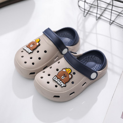 Casual καουτσούκ crocs με διακόσμηση αρκούδας - κατάλληλο για κορίτσια ή αγόρια