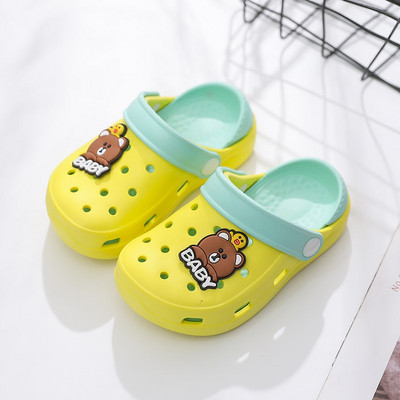 Casual καουτσούκ crocs με διακόσμηση αρκούδας - κατάλληλο για κορίτσια ή αγόρια