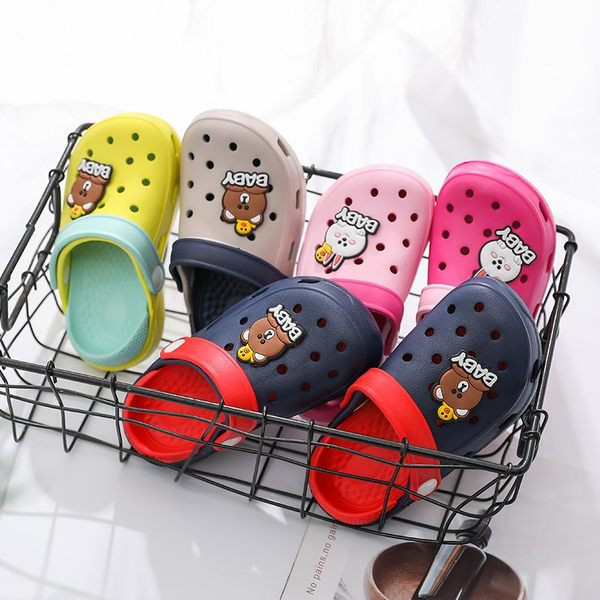 Ежедневни гумени кроксове с декорация мече - подходящи за момичета или момчета