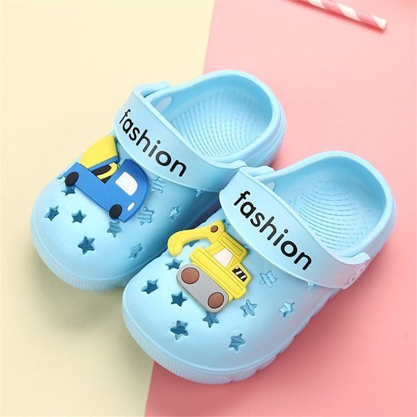 Нов модел детски гумени кроксове с цветна апликация за момчета