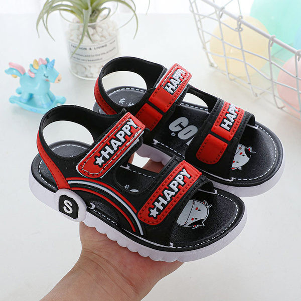 Детски сандали от еко кожа с надписи