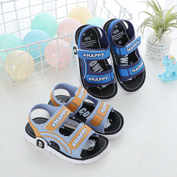 Детски сандали от еко кожа с надписи