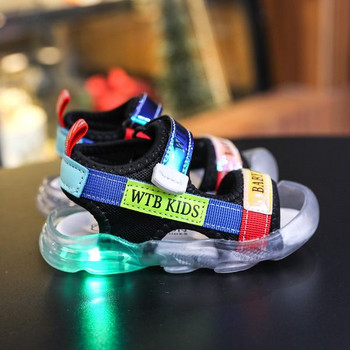 Летни детски сандали със светещи подметки за момчета