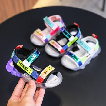 Летни детски сандали със светещи подметки за момчета