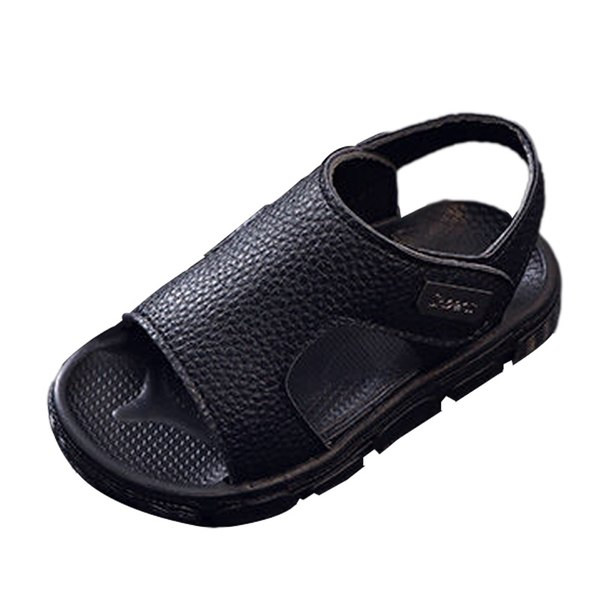 Kunstnahast ja lameda tallaga laste sandaalid