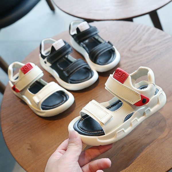 Детски кожени сандали с лепенки за  момичета и момчета