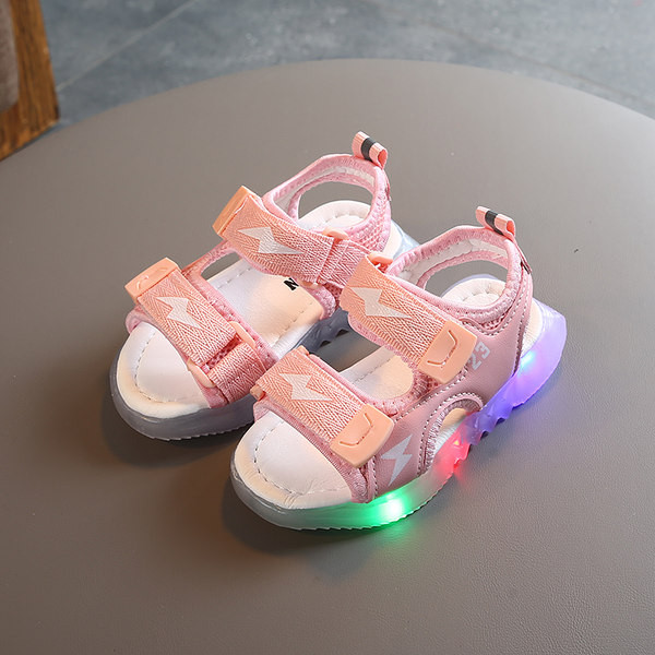 Детски сандали с велкро лепенки и светеща подметка
