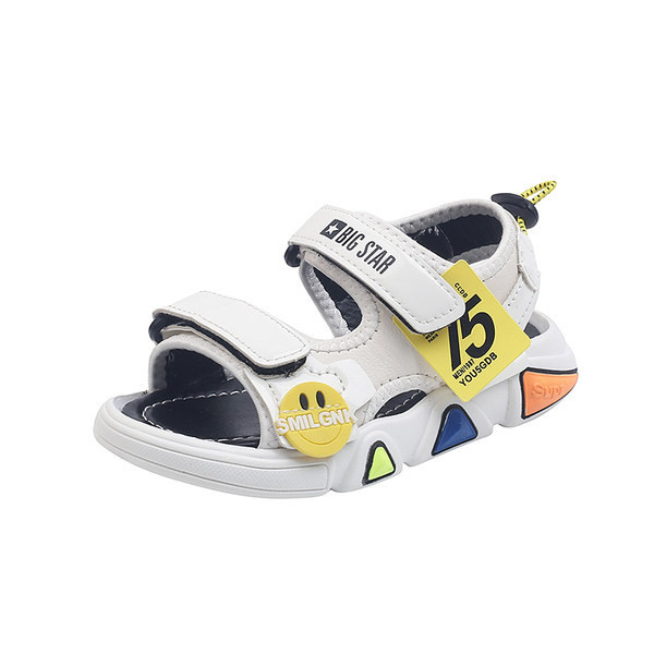 Детски ежедневни сандали с лепенки и апликация в три цвята