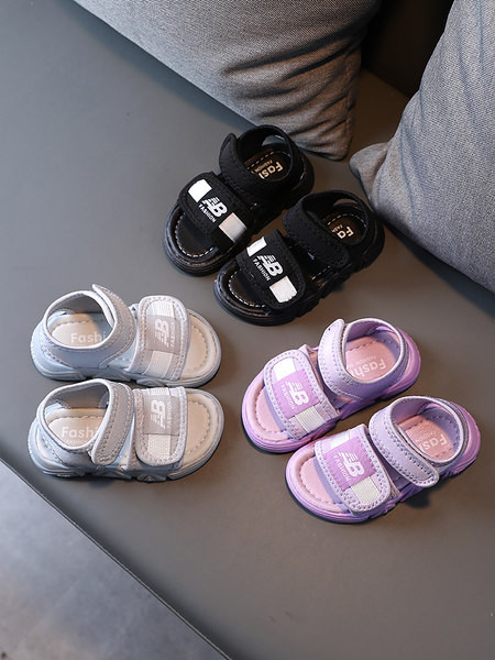 Летни текстилни сандали с лепенки - за момчета и момичета